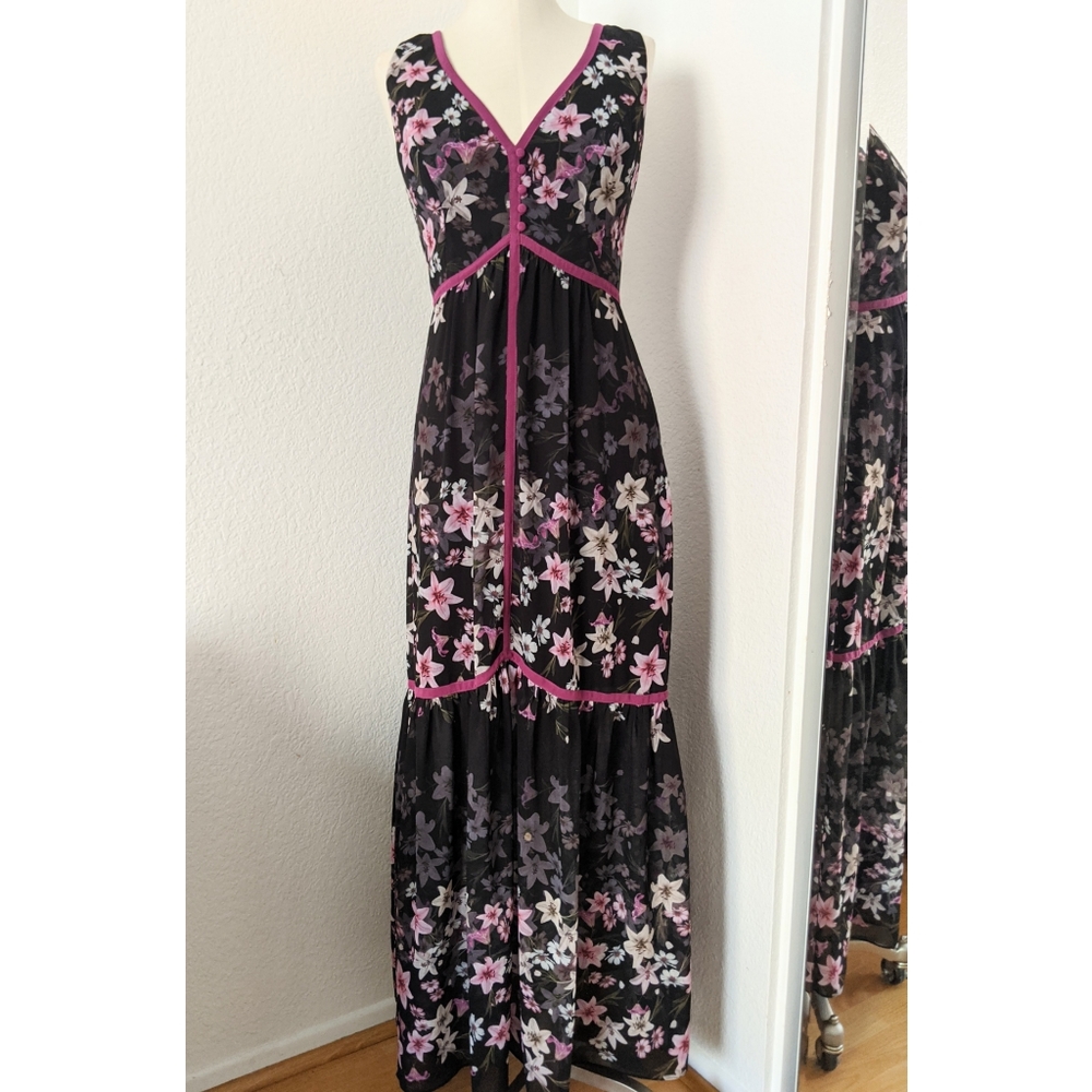 Bebe Floral Maxi Dress NWOT